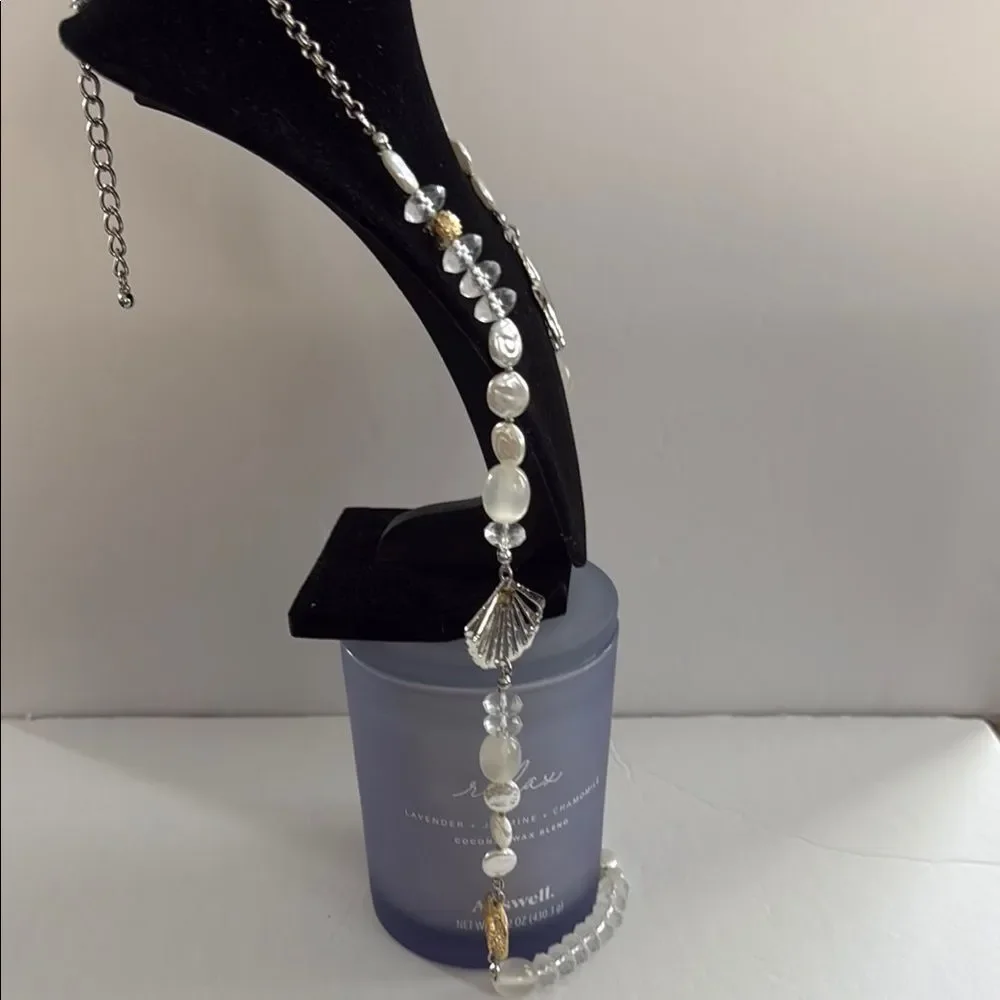 NWT Chico’s Elegant Silver and Gold Beaded Necklace